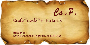 Császár Patrik névjegykártya